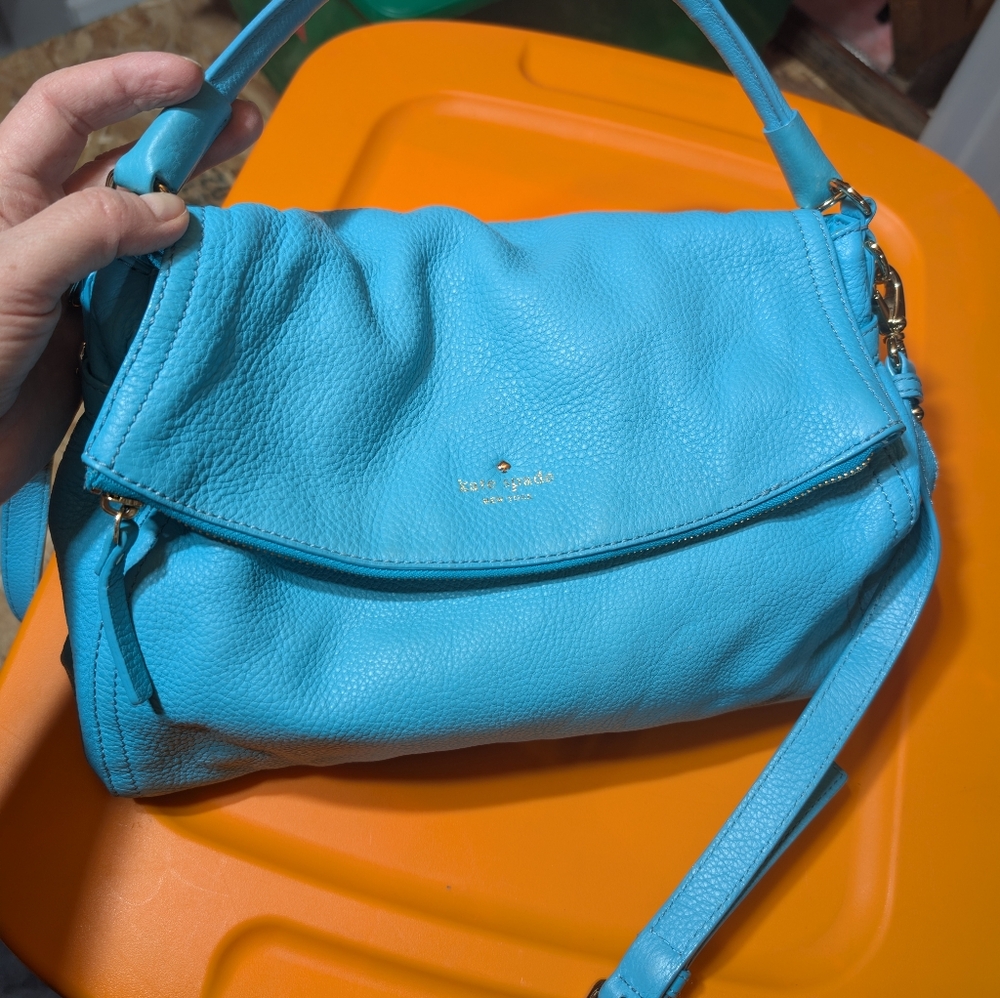 Kate Spade Turquoise Leather Shoulder Bag
